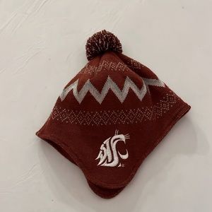 WSU Washington State University Cougars Vintage? kids Trapper Style Hat Sz 8-20